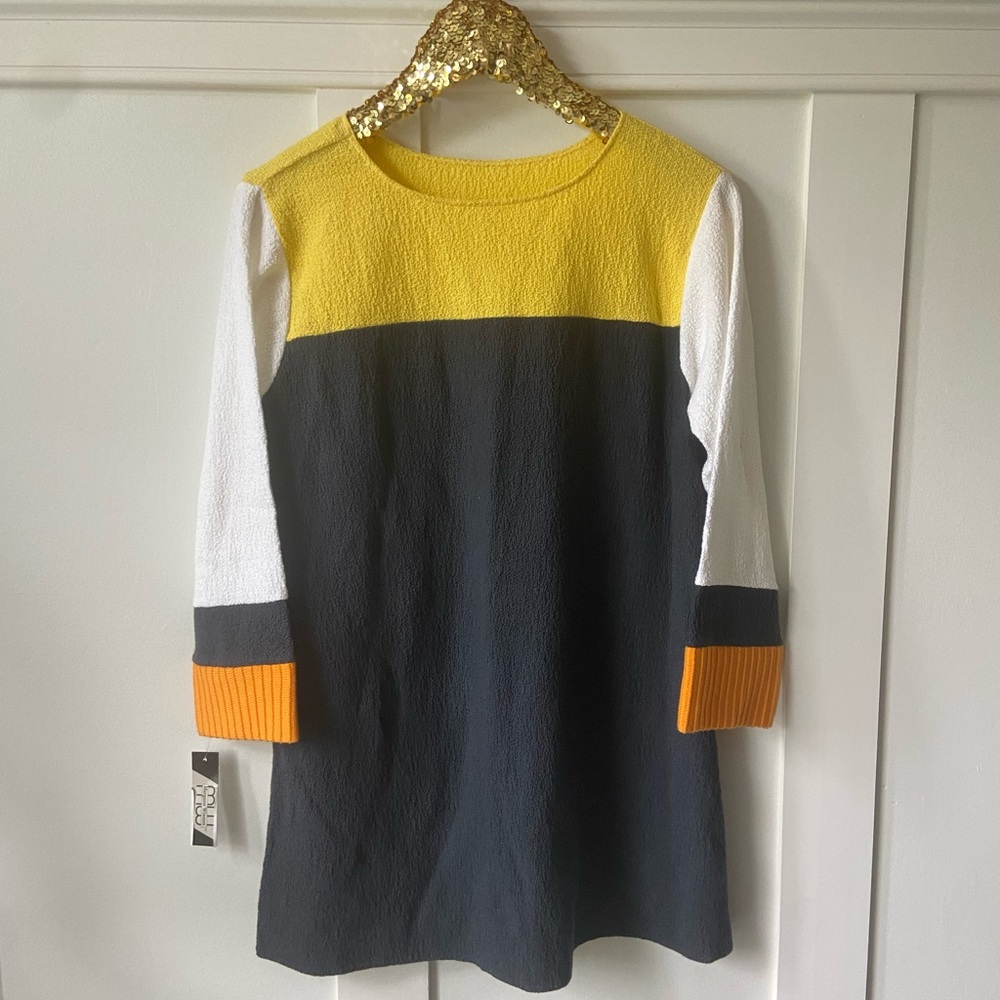 Margaret Winters Yoked Shift Tunic/Dress Colorblock NWT
